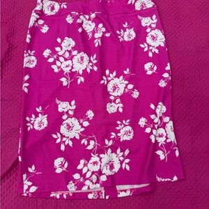 Ashley Stewart 22/24 Floral Pink Skirt